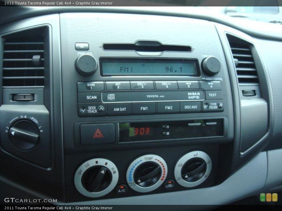 Graphite Gray Interior Controls for the 2011 Toyota Tacoma Regular Cab 4x4 #49728307