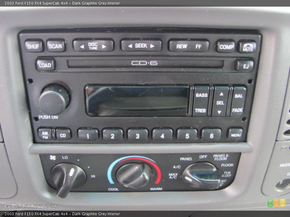 Dark Graphite Grey Interior Controls for the 2003 Ford F150 FX4 SuperCab 4x4 #49729174