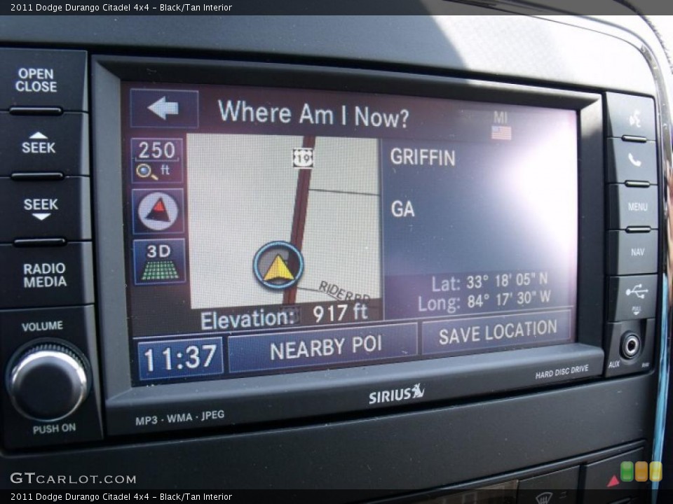 Black/Tan Interior Navigation for the 2011 Dodge Durango Citadel 4x4 #49731343