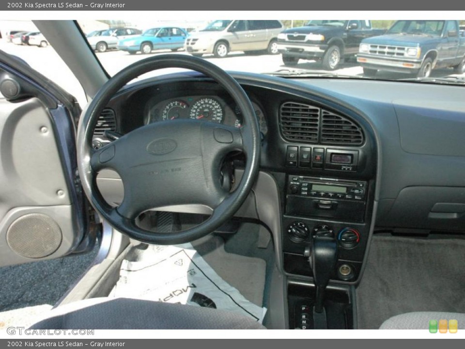 Gray Interior Dashboard for the 2002 Kia Spectra LS Sedan #49733353