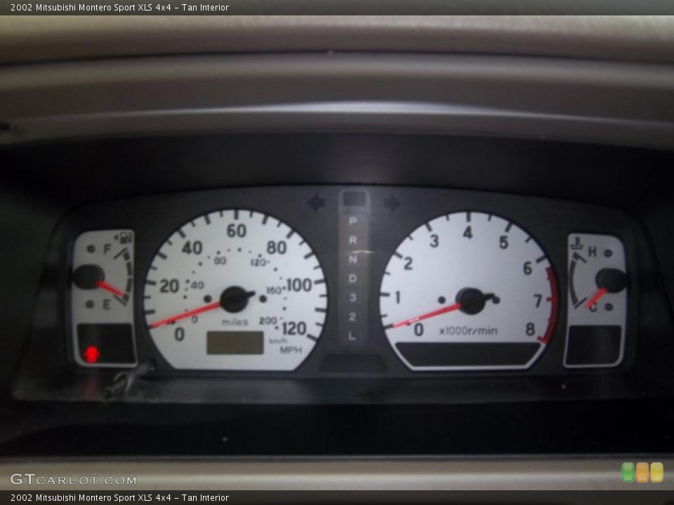 Tan Interior Gauges for the 2002 Mitsubishi Montero Sport XLS 4x4 #49733959