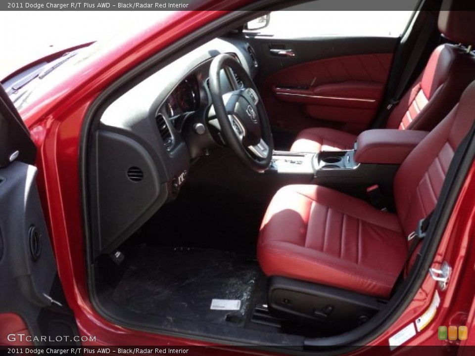 Black/Radar Red Interior Photo for the 2011 Dodge Charger R/T Plus AWD #49736752