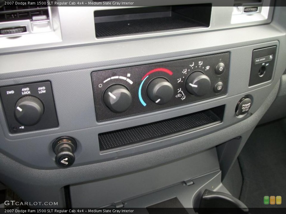 Medium Slate Gray Interior Controls for the 2007 Dodge Ram 1500 SLT Regular Cab 4x4 #49737263