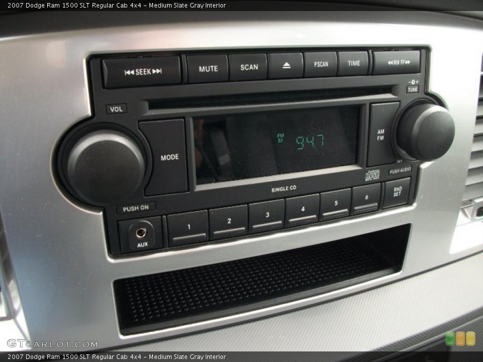 Medium Slate Gray Interior Controls for the 2007 Dodge Ram 1500 SLT Regular Cab 4x4 #49737277