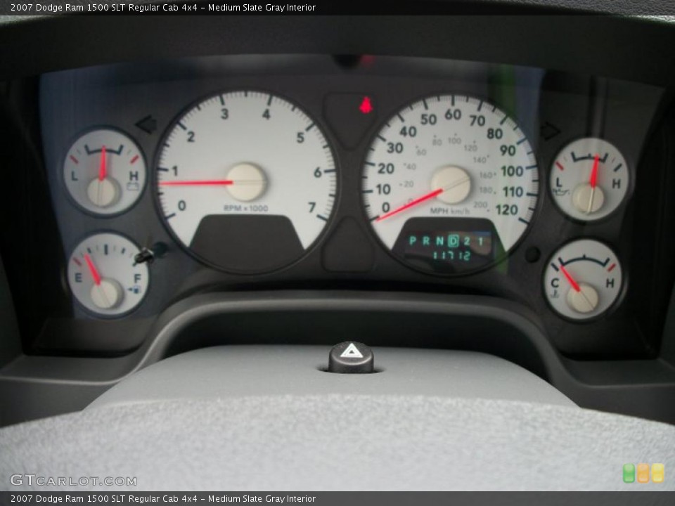 Medium Slate Gray Interior Gauges for the 2007 Dodge Ram 1500 SLT Regular Cab 4x4 #49737373