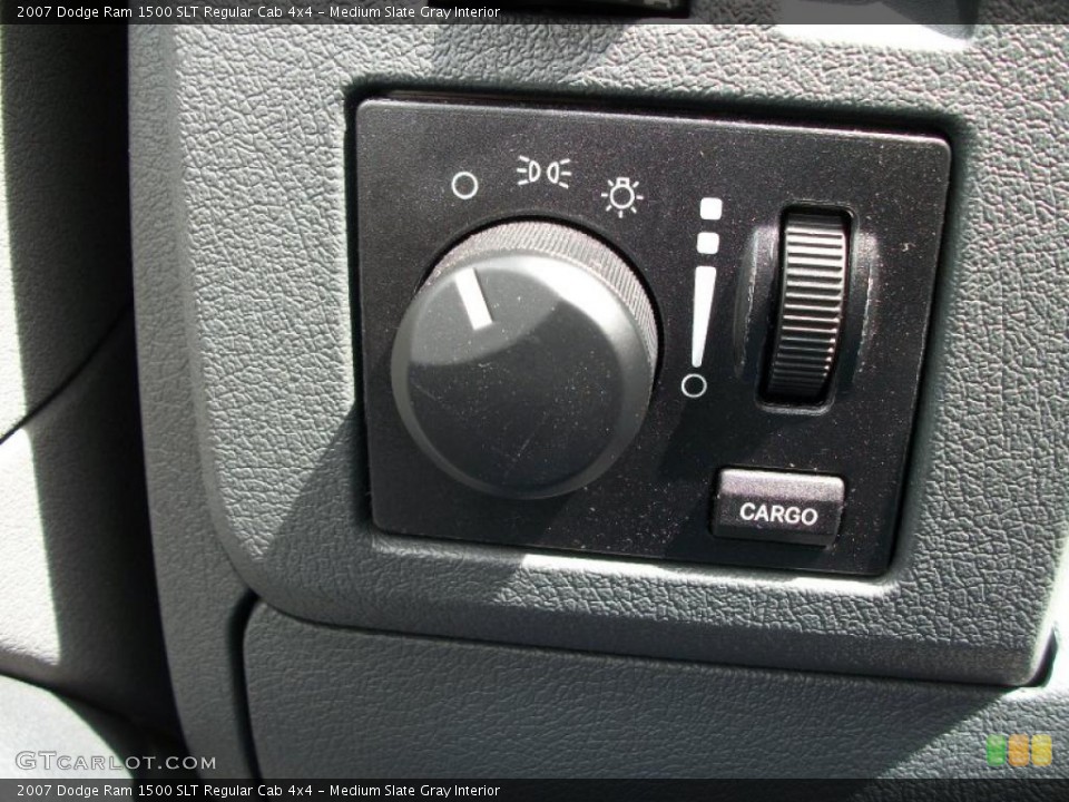 Medium Slate Gray Interior Controls for the 2007 Dodge Ram 1500 SLT Regular Cab 4x4 #49737403