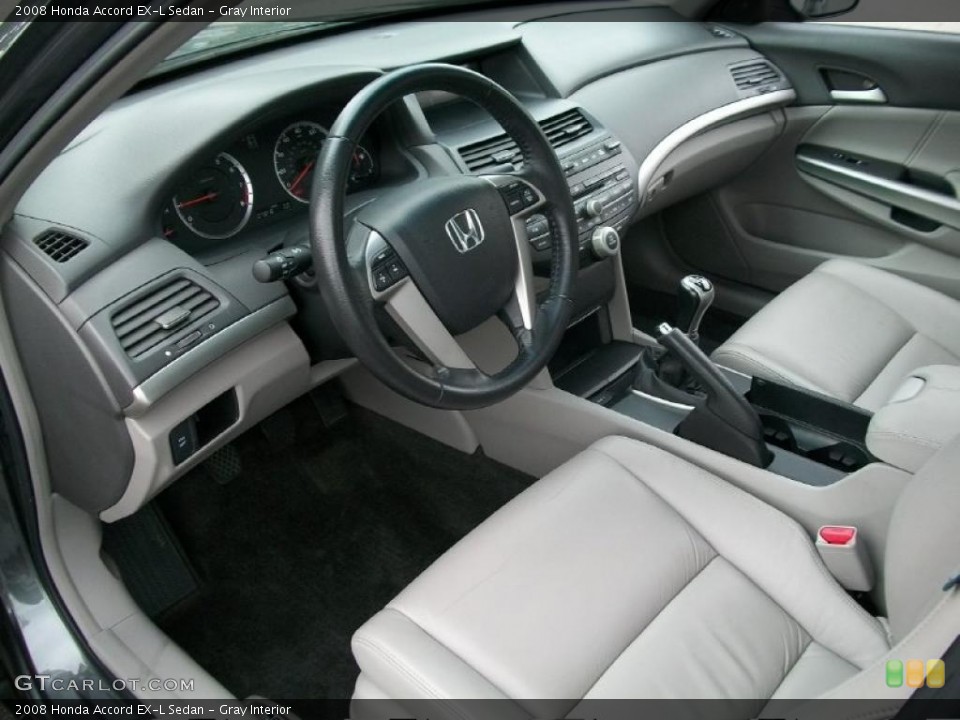 Gray Interior Prime Interior for the 2008 Honda Accord EX-L Sedan #49739824