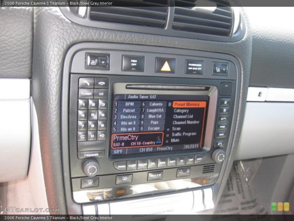 Black/Steel Grey Interior Controls for the 2006 Porsche Cayenne S Titanium #49743013