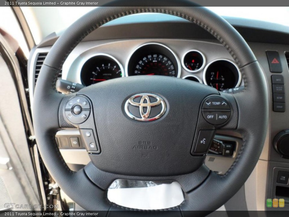 Graphite Gray Interior Steering Wheel for the 2011 Toyota Sequoia Limited #49744114