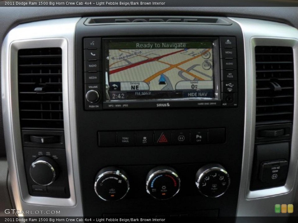 Light Pebble Beige/Bark Brown Interior Navigation for the 2011 Dodge Ram 1500 Big Horn Crew Cab 4x4 #49744780