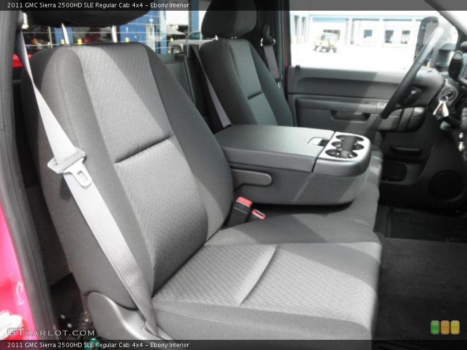 Ebony Interior Photo for the 2011 GMC Sierra 2500HD SLE Regular Cab 4x4 #49745458