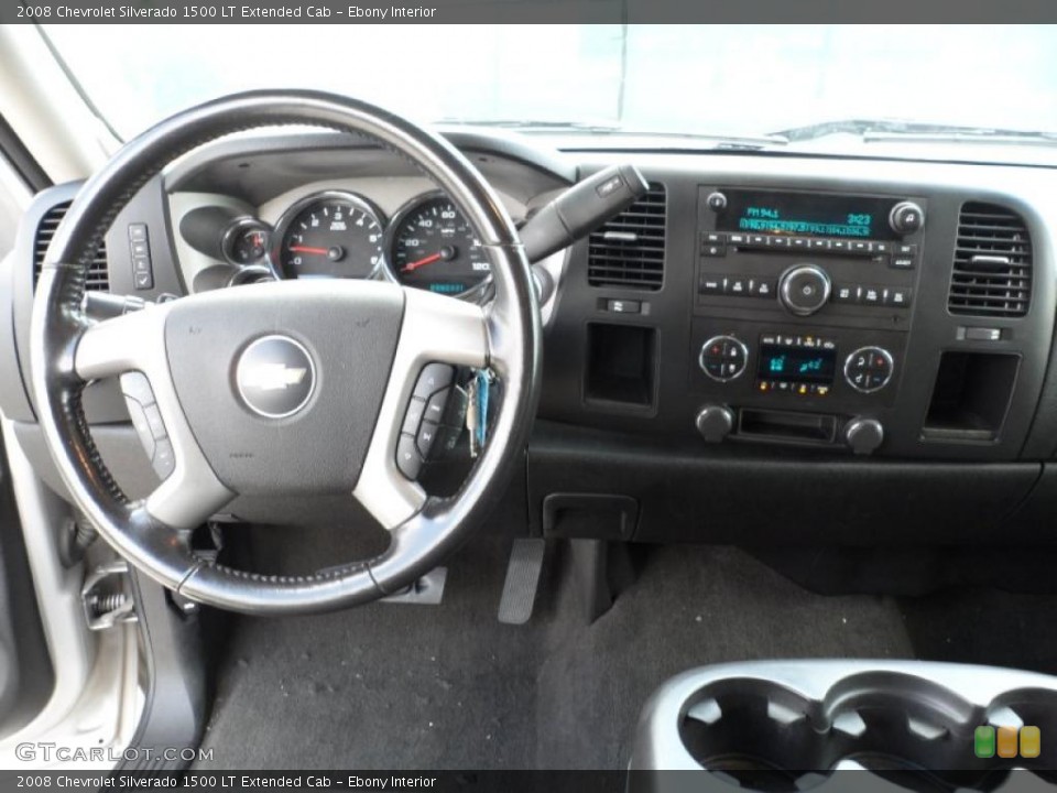 Ebony Interior Dashboard for the 2008 Chevrolet Silverado 1500 LT Extended Cab #49746889