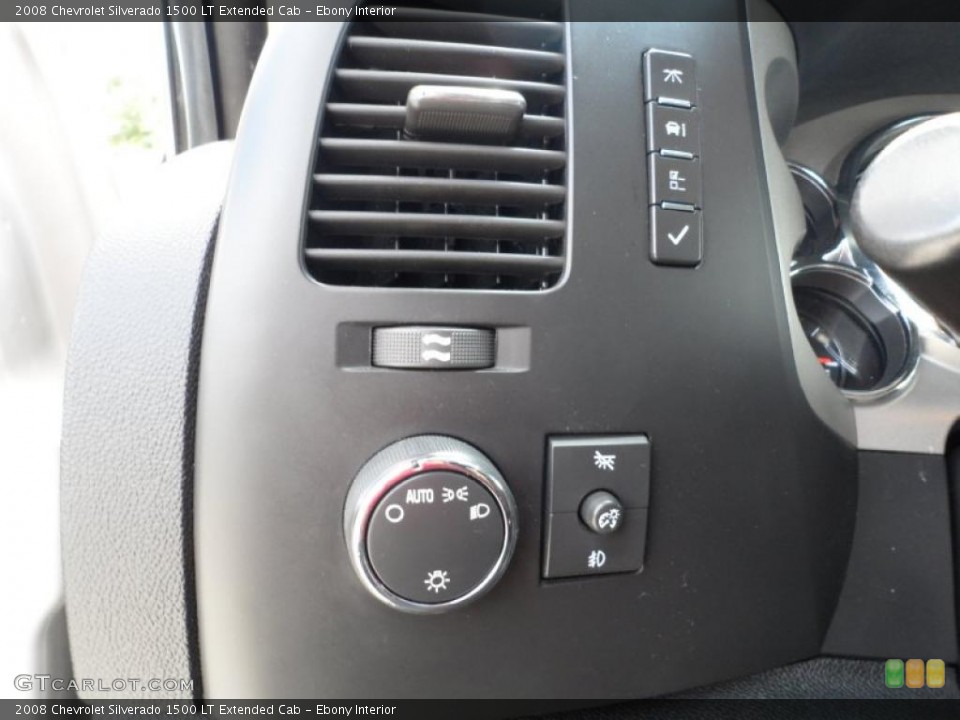 Ebony Interior Controls for the 2008 Chevrolet Silverado 1500 LT Extended Cab #49746910