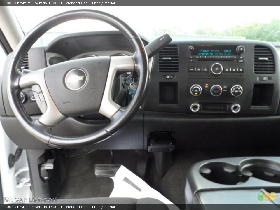 Ebony Interior Dashboard for the 2008 Chevrolet Silverado 1500 LT Extended Cab #49747015