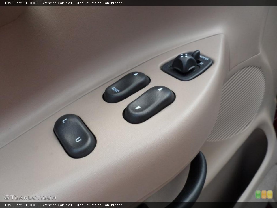 Medium Prairie Tan Interior Controls for the 1997 Ford F150 XLT Extended Cab 4x4 #49747294