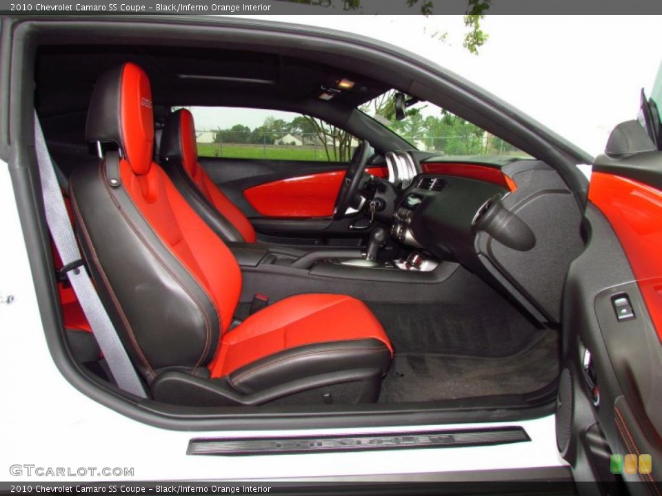 Black/Inferno Orange Interior Photo for the 2010 Chevrolet Camaro SS Coupe #49750156