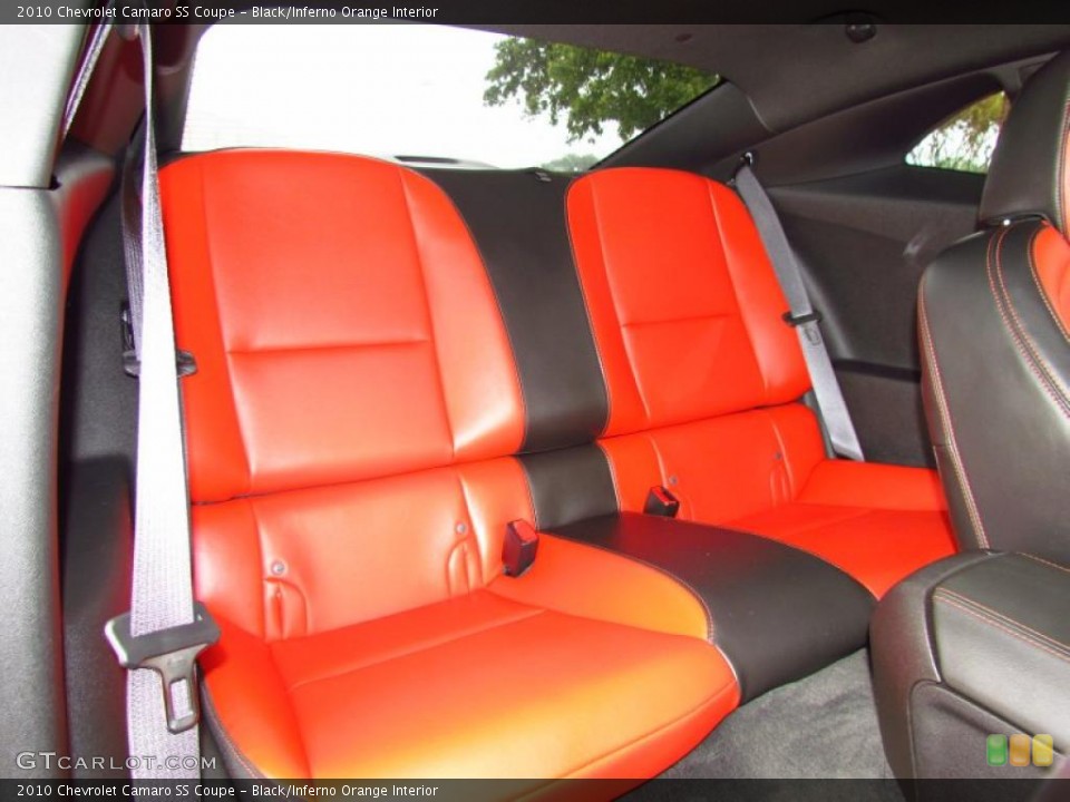 Black/Inferno Orange Interior Photo for the 2010 Chevrolet Camaro SS Coupe #49750171