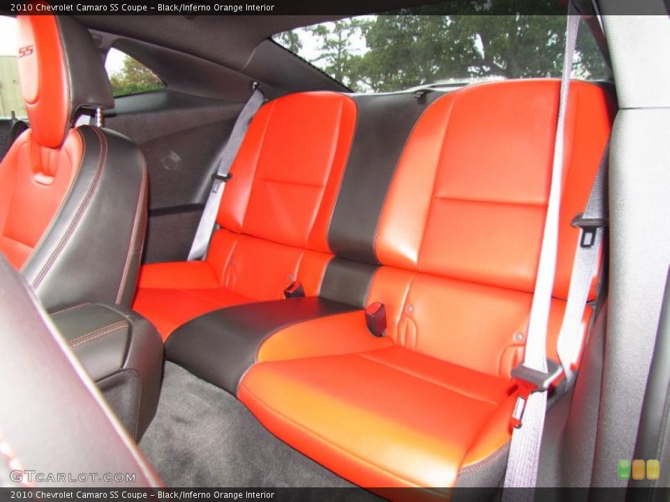 Black/Inferno Orange Interior Photo for the 2010 Chevrolet Camaro SS Coupe #49750186