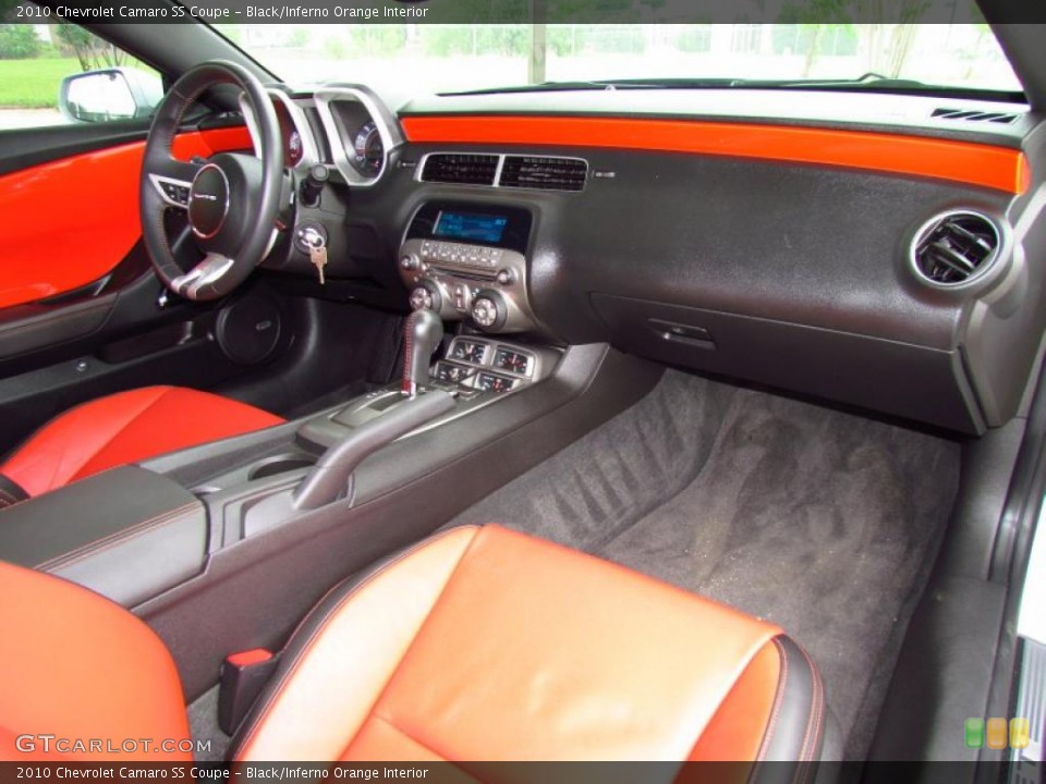 Black/Inferno Orange Interior Dashboard for the 2010 Chevrolet Camaro SS Coupe #49750240