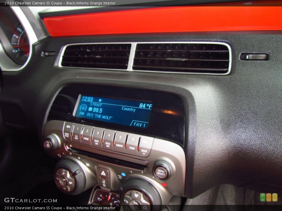 Black/Inferno Orange Interior Controls for the 2010 Chevrolet Camaro SS Coupe #49750255