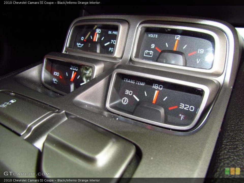 Black/Inferno Orange Interior Gauges for the 2010 Chevrolet Camaro SS Coupe #49750288