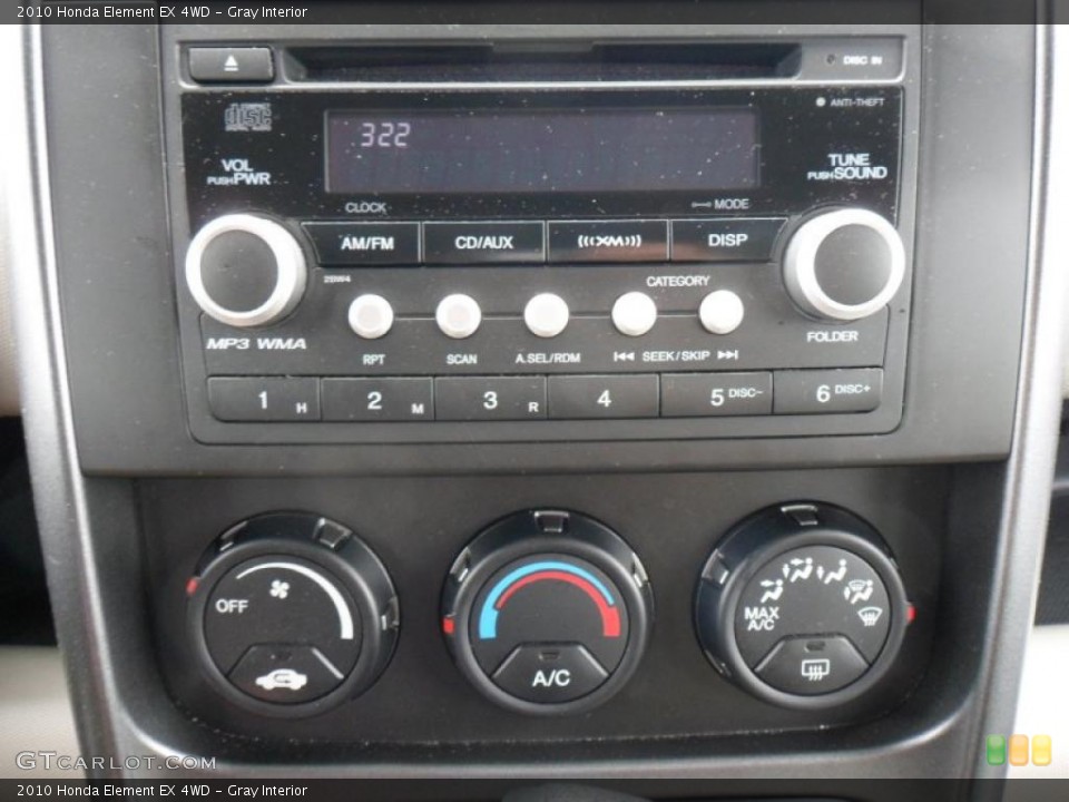 Gray Interior Controls for the 2010 Honda Element EX 4WD #49751752