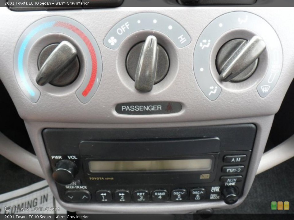 Warm Gray Interior Controls for the 2001 Toyota ECHO Sedan #49752433