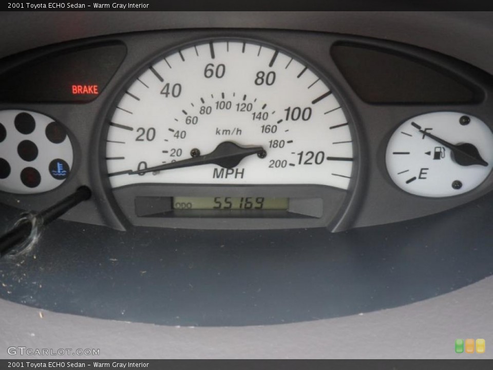 Warm Gray Interior Gauges for the 2001 Toyota ECHO Sedan #49752448