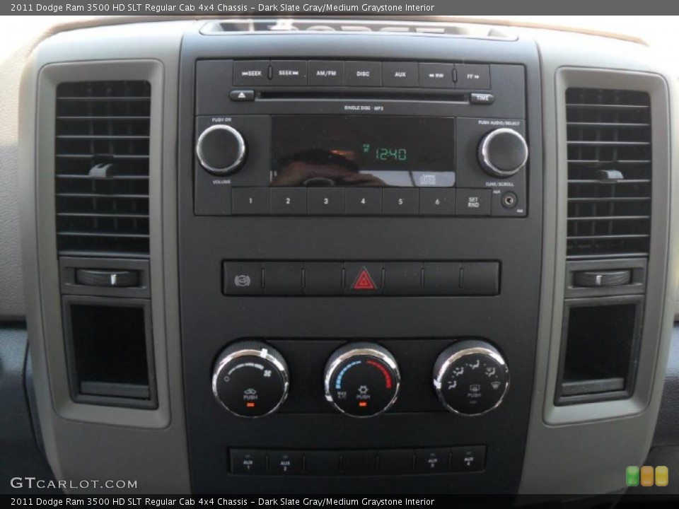 Dark Slate Gray/Medium Graystone Interior Controls for the 2011 Dodge Ram 3500 HD SLT Regular Cab 4x4 Chassis #49753291