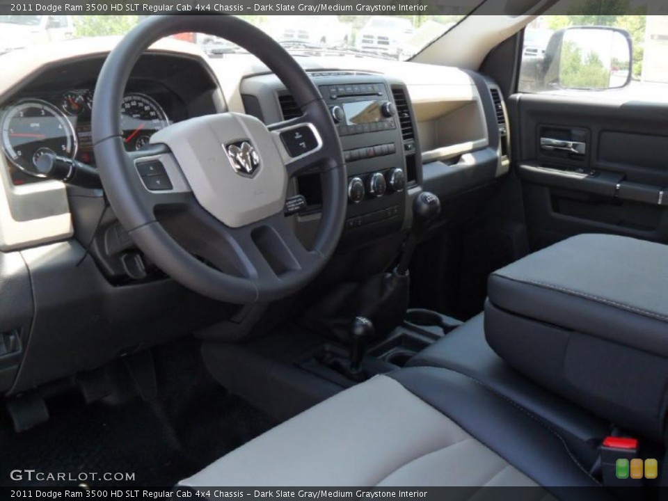 Dark Slate Gray/Medium Graystone Interior Photo for the 2011 Dodge Ram 3500 HD SLT Regular Cab 4x4 Chassis #49753459