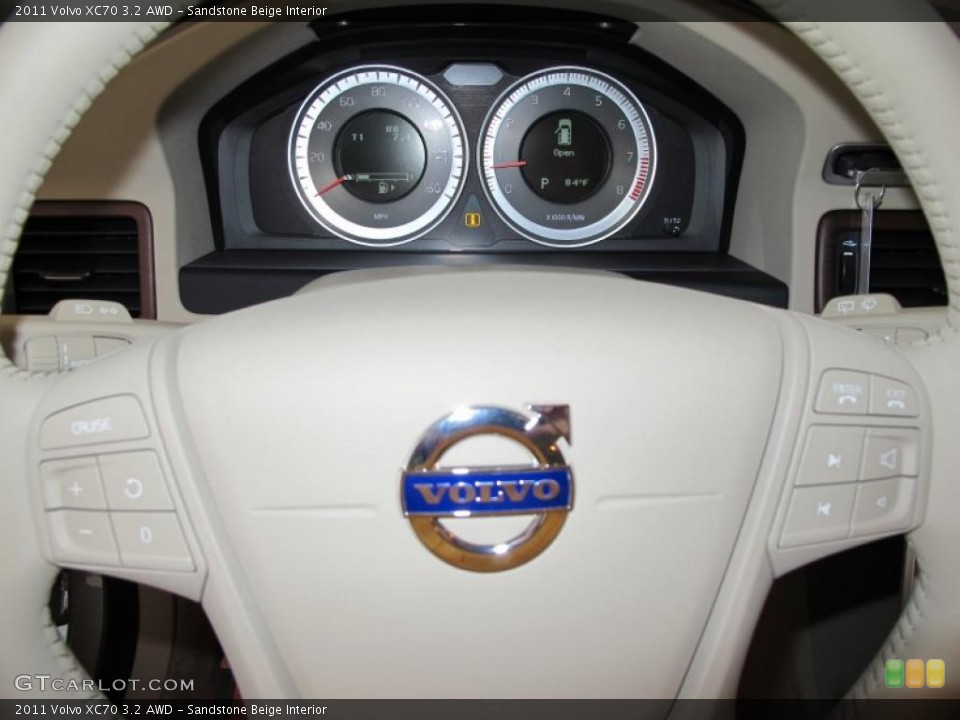 Sandstone Beige Interior Steering Wheel for the 2011 Volvo XC70 3.2 AWD #49754662