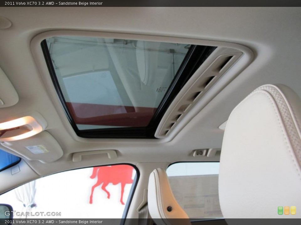 Sandstone Beige Interior Sunroof for the 2011 Volvo XC70 3.2 AWD #49754719