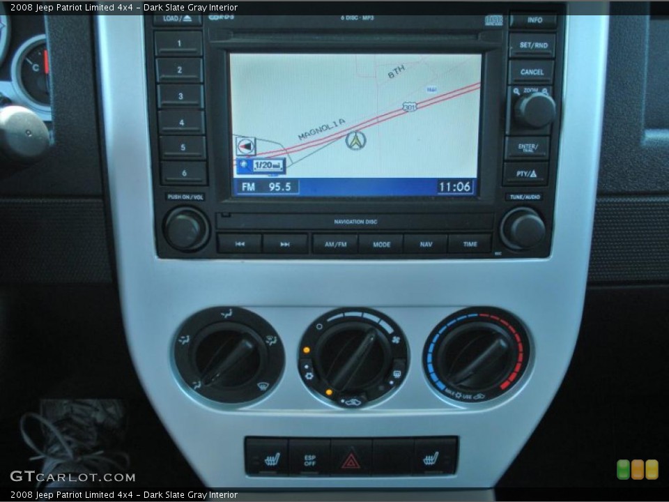 Dark Slate Gray Interior Navigation for the 2008 Jeep Patriot Limited 4x4 #49757722