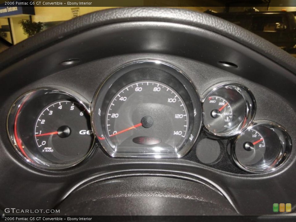 Ebony Interior Gauges for the 2006 Pontiac G6 GT Convertible #49758832