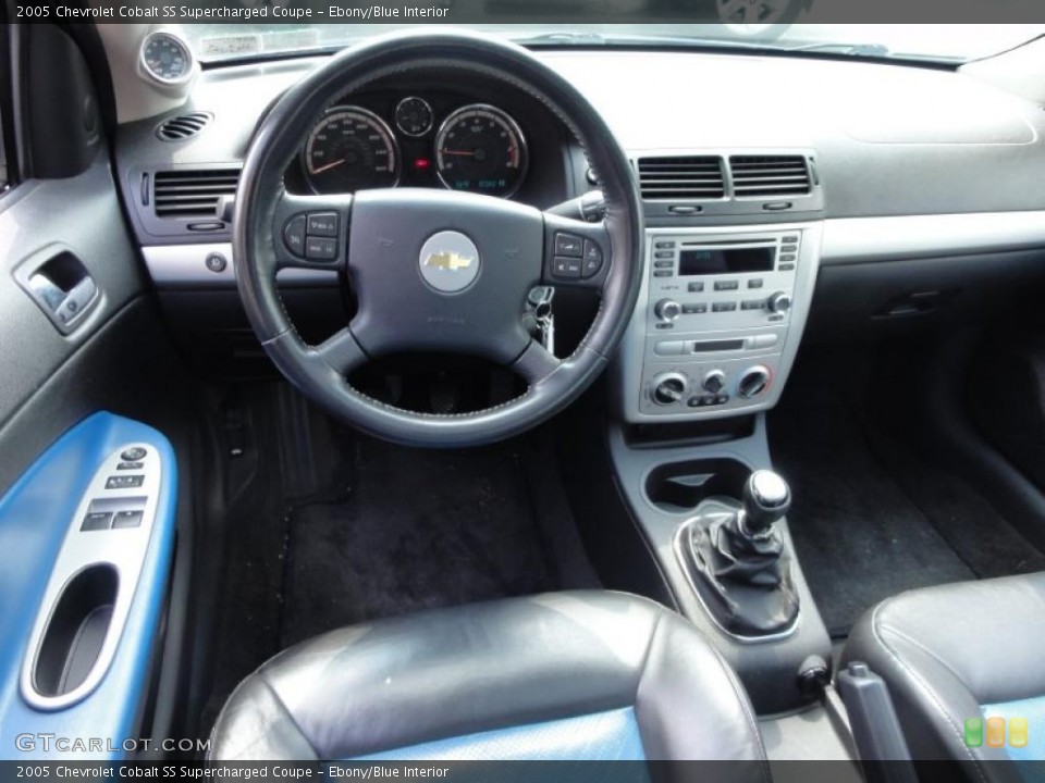 Ebony/Blue Interior Dashboard for the 2005 Chevrolet Cobalt SS Supercharged Coupe #49760404