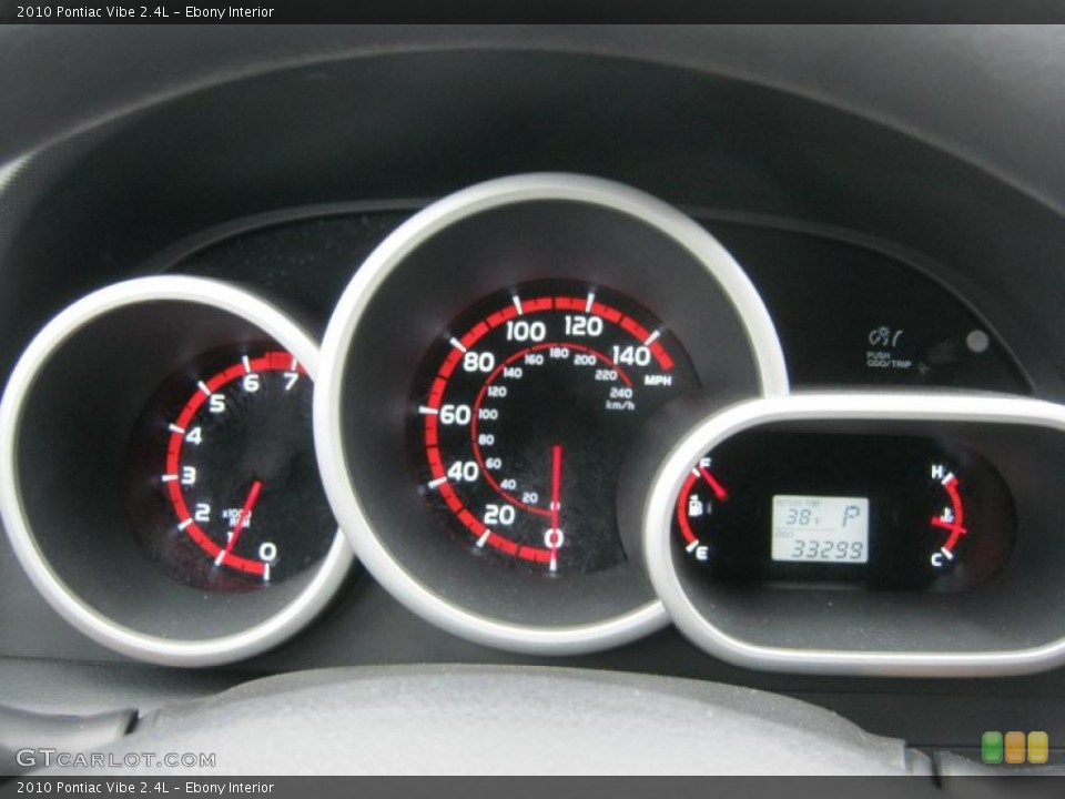 Ebony Interior Gauges for the 2010 Pontiac Vibe 2.4L #49760932