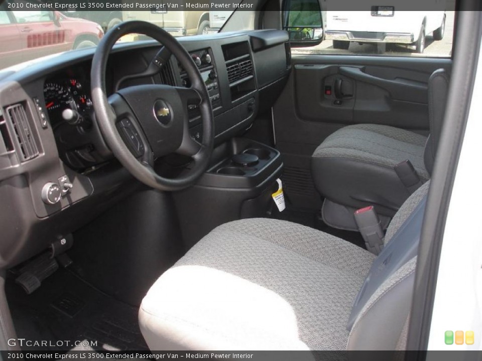 Medium Pewter Interior Photo for the 2010 Chevrolet Express LS 3500 Extended Passenger Van #49761175