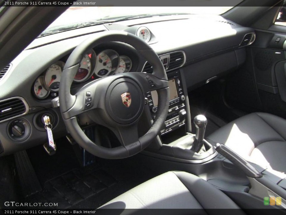 Black Interior Dashboard for the 2011 Porsche 911 Carrera 4S Coupe #49761709