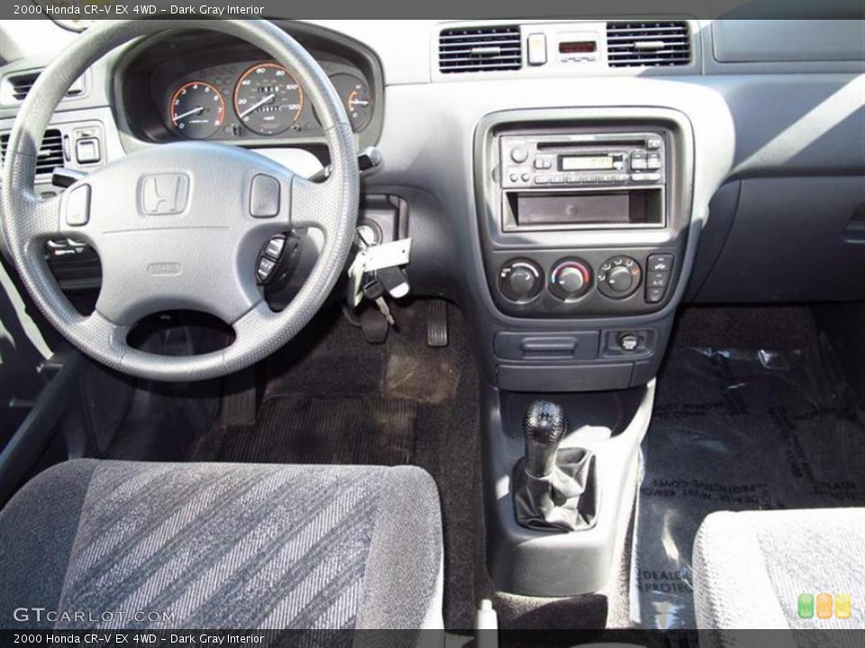 Dark Gray Interior Dashboard for the 2000 Honda CR-V EX 4WD #49763818