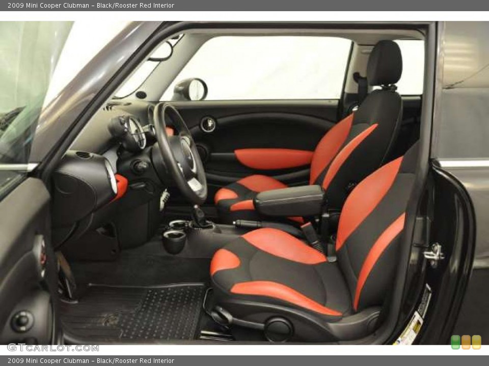 Black/Rooster Red Interior Photo for the 2009 Mini Cooper Clubman #49765813