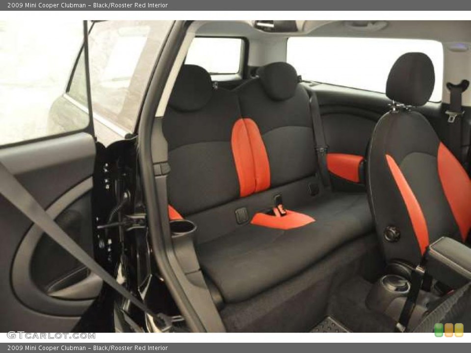 Black/Rooster Red Interior Photo for the 2009 Mini Cooper Clubman #49765910