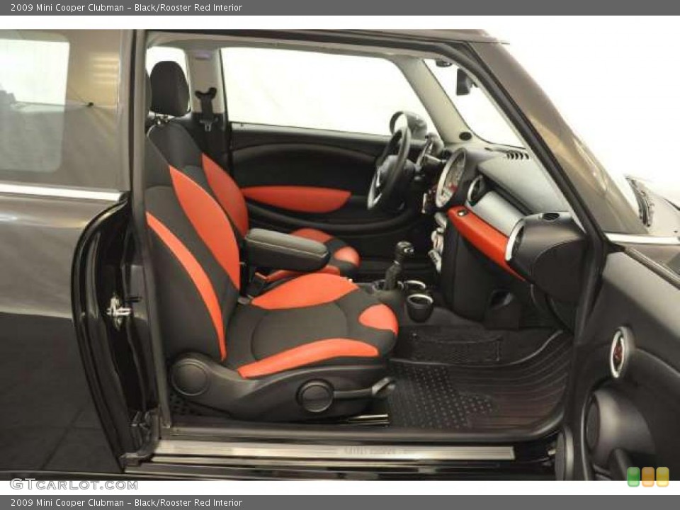 Black/Rooster Red Interior Photo for the 2009 Mini Cooper Clubman #49765924