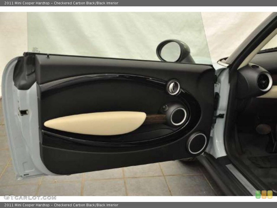 Checkered Carbon Black/Black Interior Door Panel for the 2011 Mini Cooper Hardtop #49767325