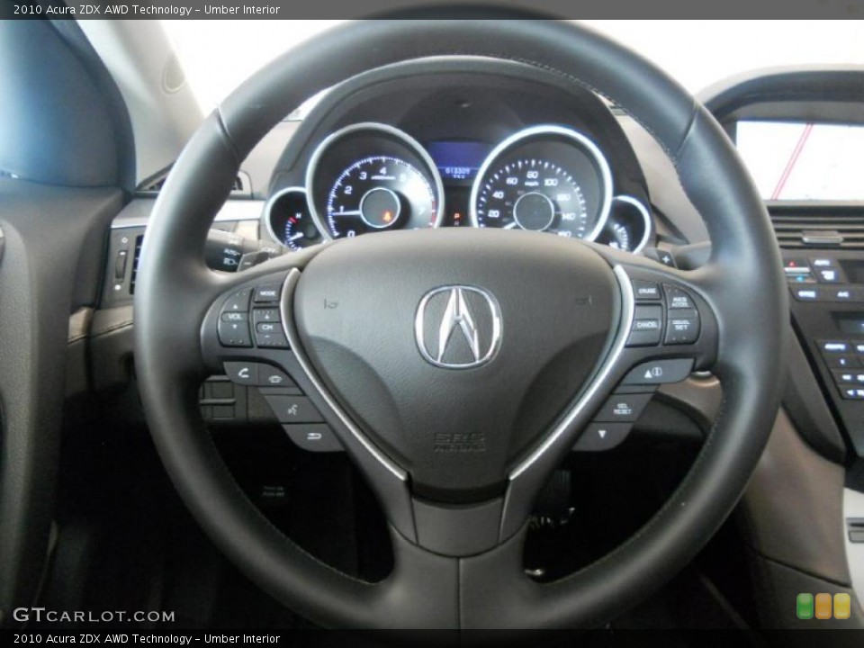 Umber Interior Steering Wheel for the 2010 Acura ZDX AWD Technology #49767934
