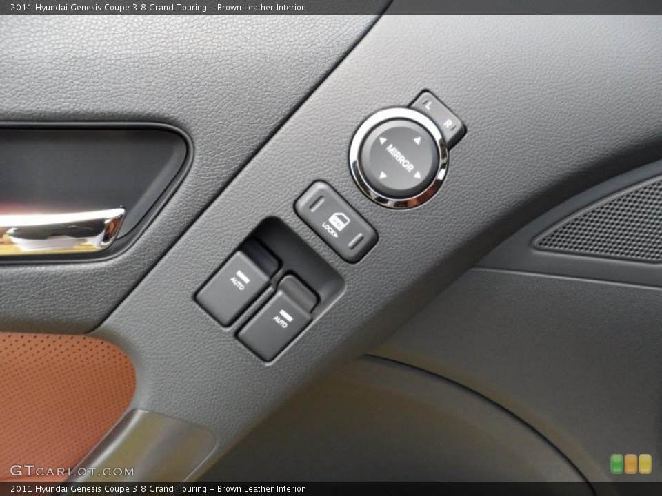 Brown Leather Interior Controls for the 2011 Hyundai Genesis Coupe 3.8 Grand Touring #49769203