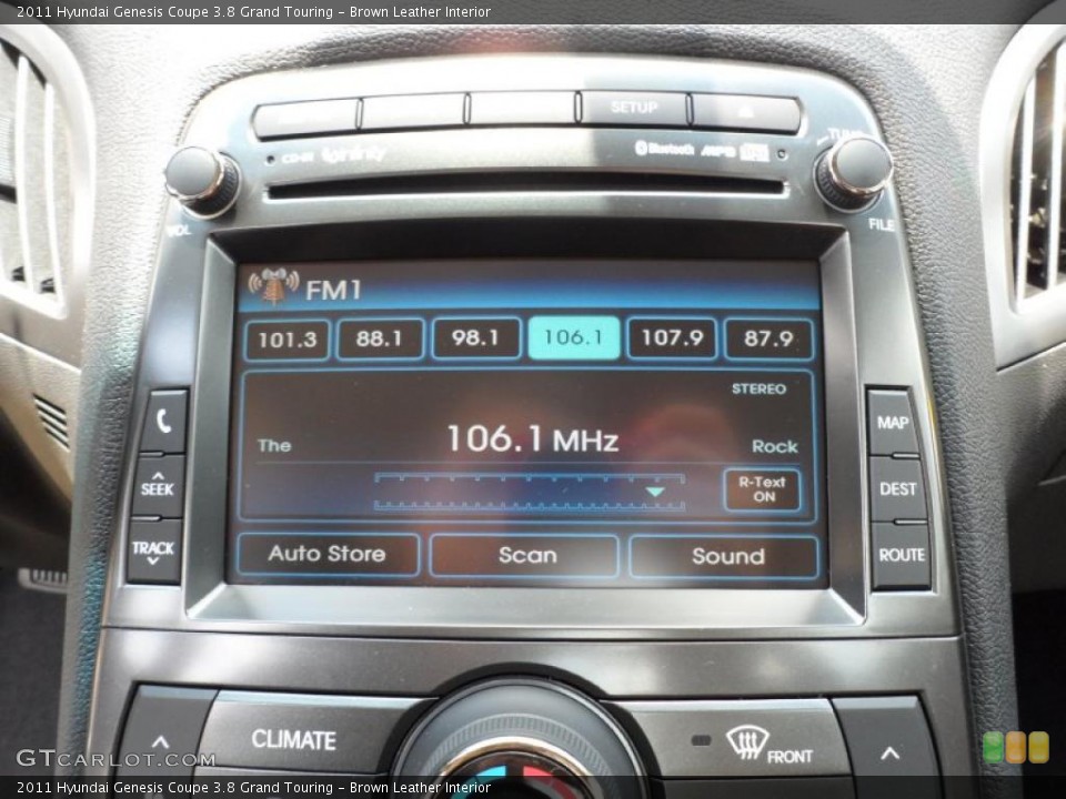 Brown Leather Interior Controls for the 2011 Hyundai Genesis Coupe 3.8 Grand Touring #49769299