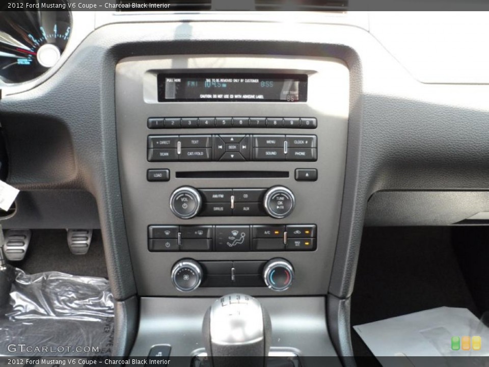 Charcoal Black Interior Controls for the 2012 Ford Mustang V6 Coupe #49769788