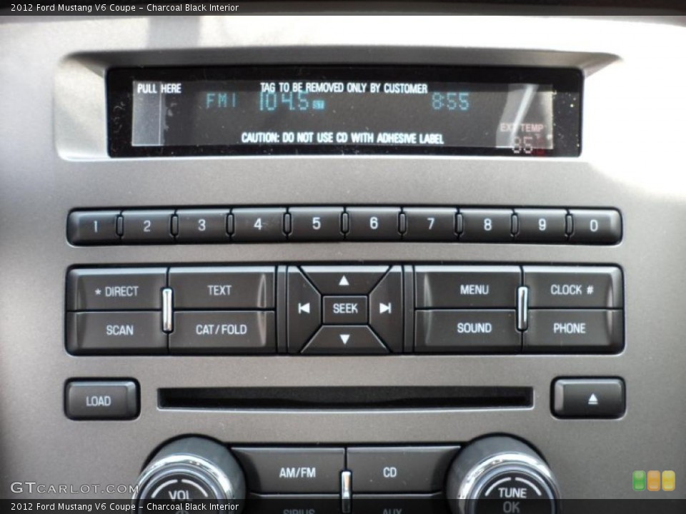 Charcoal Black Interior Controls for the 2012 Ford Mustang V6 Coupe #49769803
