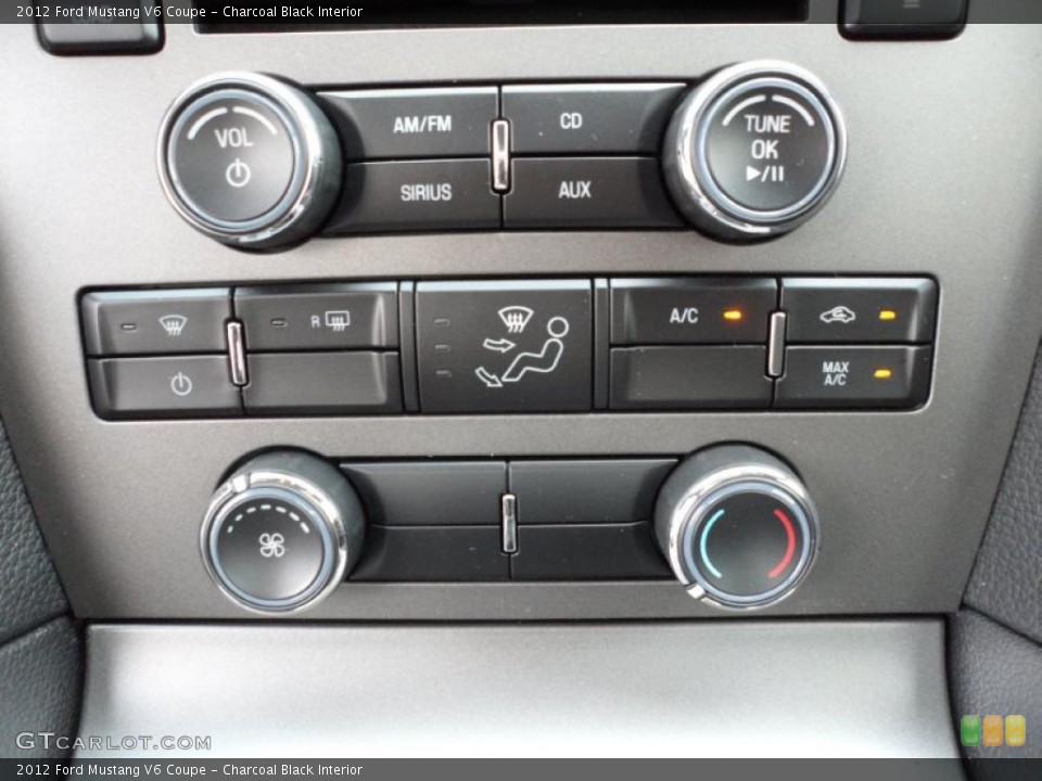 Charcoal Black Interior Controls for the 2012 Ford Mustang V6 Coupe #49769818
