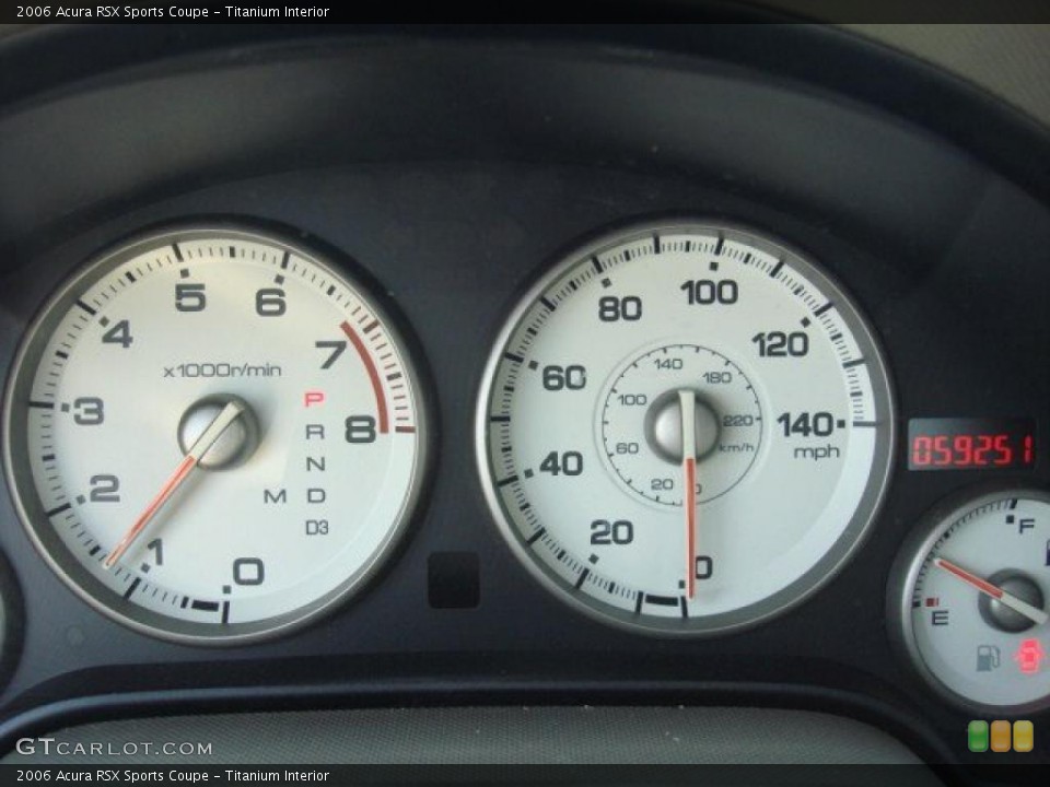 Titanium Interior Gauges for the 2006 Acura RSX Sports Coupe #49769950